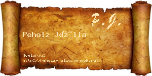 Peholz Júlia névjegykártya